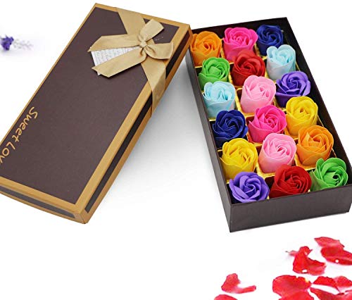 מתנת אמבטיה של קופסות עם עלה עבור בנות 18 כותרת מכיל סבונים סוגים בית תפאורה חתונה פרח