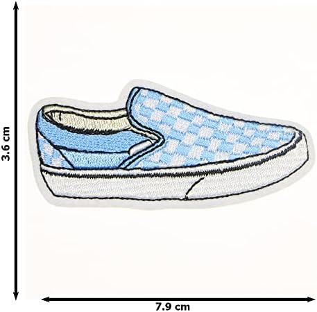 JPT - נעלי ספורט קנבס כחול -סוזה רקום אפליקציה ברזל/תפור על טלאים תגית טלאי לוגו חמוד על חלצת גופית כובע בגדים ג'ין.