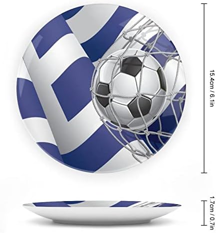 שער כדורגל ודגל יוון עצם קרמיקה סין צלחות דקורטיביות עם צלחות ארוחת ערב של קישוטים לתלייה