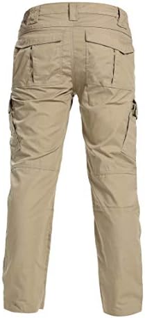 מכנסי ריפסטופ טקטיים של אקרמי גברים, מכנסי טיול קלים משקל קלים מכנסי מטען חיצוניים עם מכנסי מטען עם ריבוי כיס