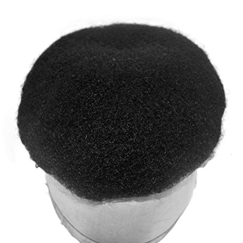 אפרו פאה לגברים 4 ממ 10 על 8 שיער טבעי מתולתל שחור משחור מלא תחרה שיער יחידה עבור אפריקאי אמריקאי גברים