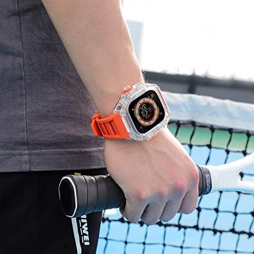 ערכת Mod Sport Sport Sport Urban Sport עבור Apple Watch Ultra 49 ממ סדרה 8 7 6 6 5 4 SE צמיד צמיד רצועת שעון קלה חובה