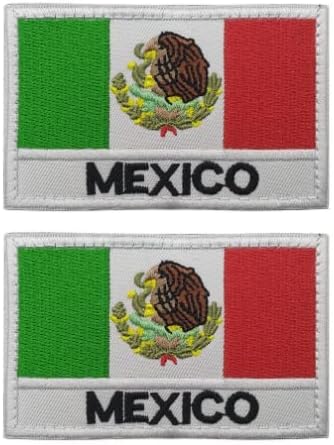 2 PCS מקסיקו דגל טלאים רקומים לתיקון בד רקמה טלאי טלאי וולאה רקום טלאי רקום