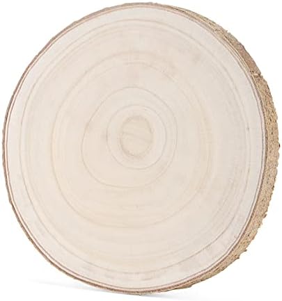 לקסינין 10 מארז 7-8 סנטימטרים טבעי עגול עץ פרוסות, לא גמור כפרי עץ פרוסות, גדול עץ עיגולים לחתונות, סידורי