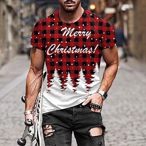 גברים סתיו חורף חורף שרוול קצר קז'ן חג המולד 3D מודפס חולצות טופנה אופנה חולצה עליונה שרוול ארוך גברים קלים