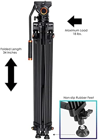אלומיניום קוואד צינור מקצועי 72 אינץ 'חצובה לניקון נורמלי א.פ