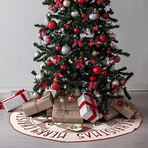 חצאית עץ חג המולד משובצת חג המולד, 30 x30 חג שמח חג המולד חג המולד קישוט