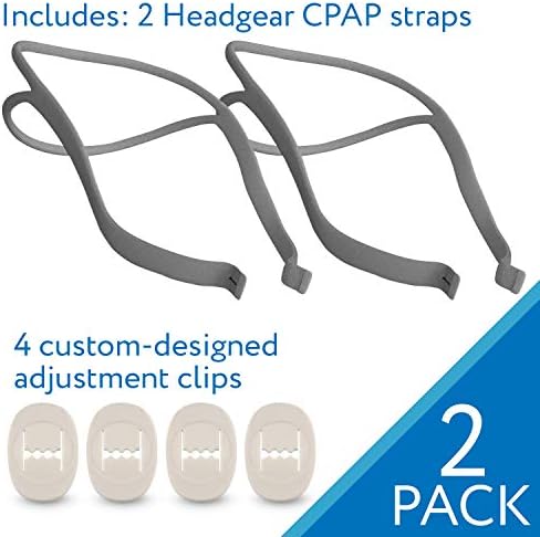 Impresa - החלפת כיסוי ראש CPAP לכרית האף - כולל 2 רצועות ו -4 קליפים - תואמים ל- Resmed Airfit P10