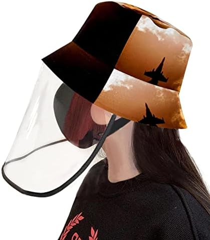 כובע מגן למבוגרים עם מגן פנים, כובע דייג כובע אנטי שמש, מטוס שמיים
