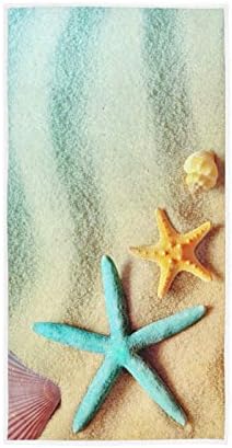 מגבות ידיים 15 x30 חוף כוכב ים פגזים טריים סופגים אולטרה אולטרה רכה אמבטיה מגבות, מטלית רחצה לחדר אמבטיה, יד, פנים, חדר