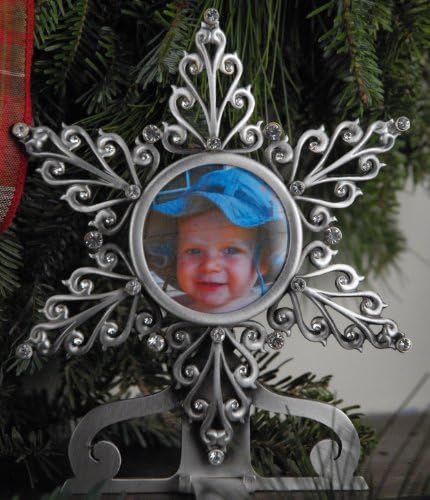5 צילום כוכב בדיל קולב של גרב חג המולד עם קריסטלים אוסטריים שנעשו בארהב