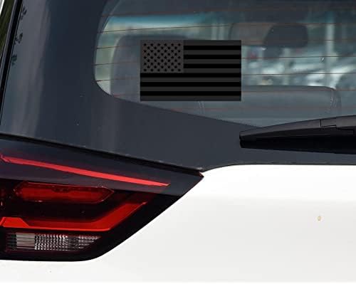 DOPMMT 2 PCS כל מדבקות פגוש הדגל האמריקאי השחור לרכב, Black Us America מדבקת למשאיות חלון נייד מחשב נייד ארגז אופנוע