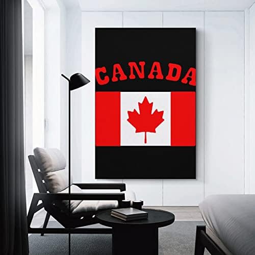 דגל קנדה מודפס ציור קיר אמנות יצירות אמנות מודרניות תמונת תלויה אנכית לקישוט הבית בחדר השינה