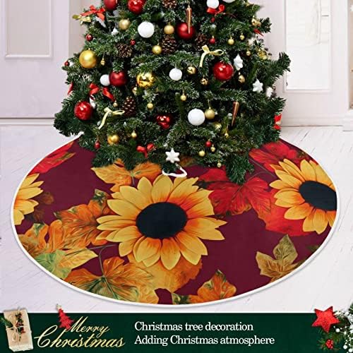 חמניות אמנותיות של Baxiej חצאיות עץ חג מולד גדולות חצאית עץ חג חג המולד חצאית עץ עץ לחג 47.2 אינץ 'לחיצוניות מקורה