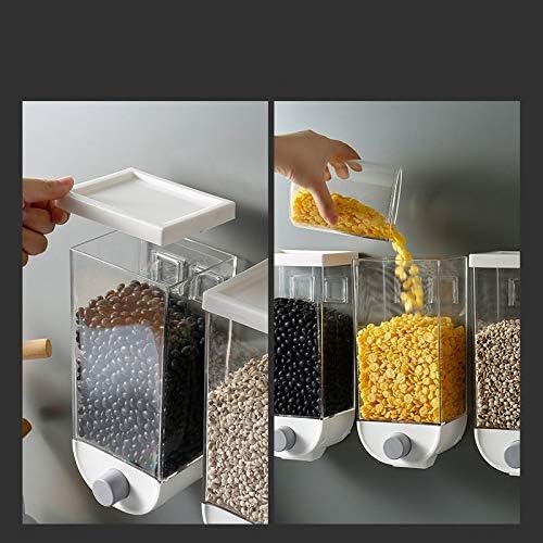 PDGJG אחסון תבואה מתקן מזון דלי אורז מטבח אחסון מזון קופסת קיר קיר רכוב על קיר מפלסטיק אטום מיכל