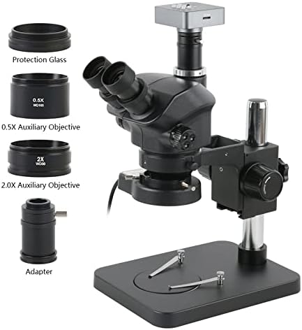 אביזרי SMICROSCOPE למבוגרים 48MP 2K USB מצלמת וידאו 7X-50X סימול-פוק-מוקד מיקרוסקופ מיקרוסקופ זום מיקרוסקופ מיקרוסקופ