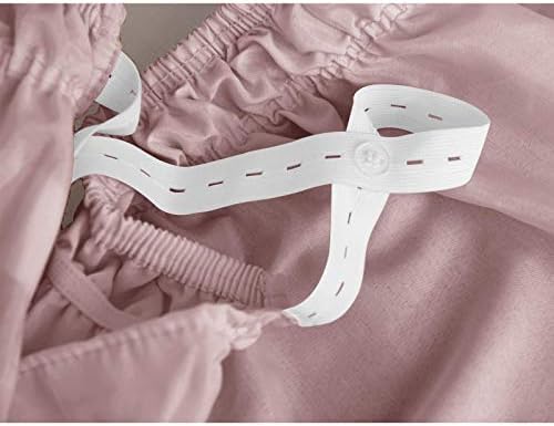 חצאית מיטות Obytex עוטפת סביב חצאיות המיטה, חצאית מיטה כותנה אבק אלסטי פרוע משיי רך וקמטים חינם קלאסי קלאסי מראה