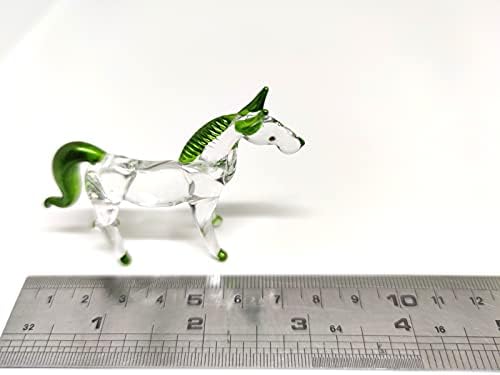 צלמיות מיניאטוריות של סנסוקג'אי סוס בעלי חיים בעלי חיים מצוירים ביד זכוכית מפוצצת אמנות מתנה אספנית קישוט