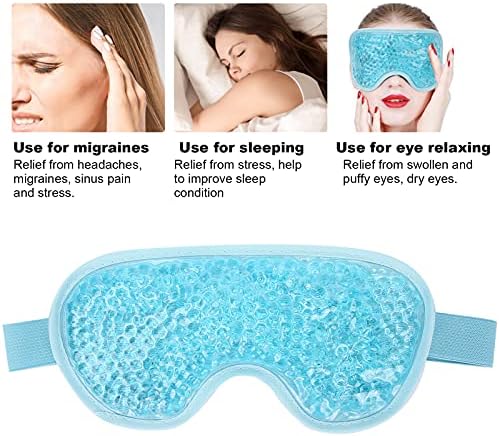 01 חבילות ג'ל לטיפול בעיניים, חבילות עיניים של קרח ספא מעשיות לשימוש חוזר לרוב האנשים כדי להקל על כאבי ראש עיניים