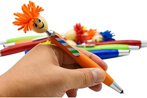 LOPENLE 8 יחידות טופ טופ טופר עטים מסך עטים מנקה 3-in-1 עט עט עט יצירתי עט כדורים יצירתי לילדים חנות כתיבה למשרד בית