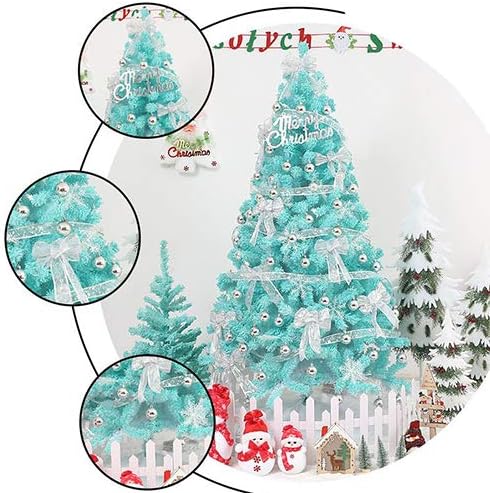 יומו נוהר עצי חג המולד מוארים מראש, עץ אורן חג המולד של חג חג המולד עם קישוטים מצחיקים פסטיבל הבית פסטיבל חתונה מקלטים-כחול