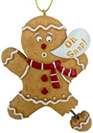 עוגיית איש זנגוויל אוי הצמד! קישוט עץ חג המולד מצחיק ברגל שבור