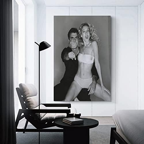 שרה ג'סיקה פרקר, סקס והעיר, כרזות אמנות שחור-לבן ציורי אמנות קיר קיר קיר עיצוב הבית תפאורה ביתית תפאורה אסתטית