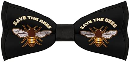 לחסוך את דבורים גברים של מראש קשור עניבות פרפר מתכוונן מודפס חידוש עניבה