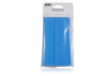 NTE Electronics 47-20906-BL צינורות כיווץ חום, קיר דק, יחס כווץ 2: 1, קוטר 3/4 , אורך 6, כחול
