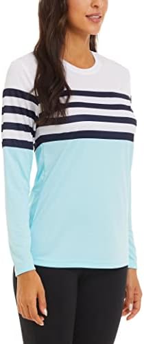 חולצות נשים של מגומסן שרוול ארוך UPF 50+ הגנה על שמש UV מהירות חולצות אתלטיות יבשות מהירות לאימון טיולים