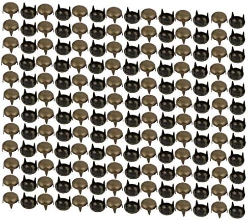 חדש LON0167 200 יחידות 6 ממ DIY נייר ראש בצורת עגול טון ברונזה ברונזה למלאכת סקראפינג (200 Stücke 6 ממ Diy Runden Kopf