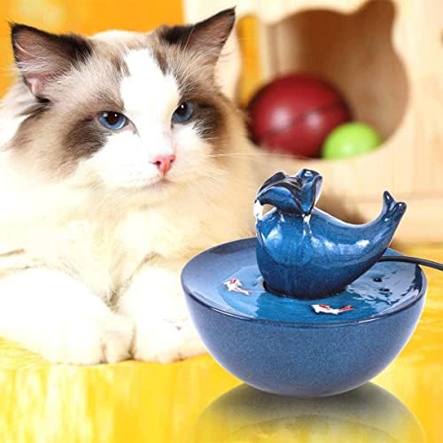 אוטומטי חתול מזרקת חיות מחמד מים מזרקת שתייה לחיות מחמד מתקן מים עם מתכוונן זרימת מים, מסנן, סופר שקט, נהדר