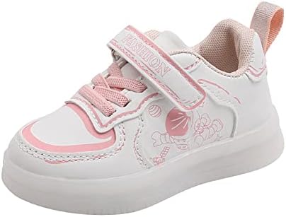 נעלי ילדים LED תאורה נעליים מזדמנות נעליים בנים סטודנטים לבנים ורוד לבן חמוד יחיד רך ספורט נעלי שמלת פעוטות
