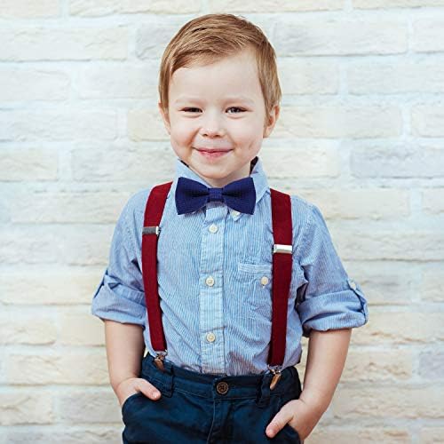 סאטיניור 8 חבילות פעוט עניבת פרפר מתכוונן מראש קשור מנוקדת עניבת עבור בני ילדים תינוקות, 8 צבעים