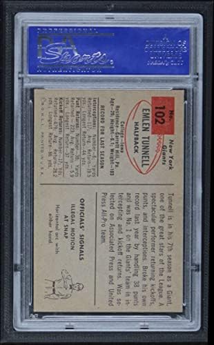 1954 Bowman 102 LL Emlen Tunnell New York Giants-FB PSA PSA 7.00 GIANTENTS-FB IOWA/TOLEDO