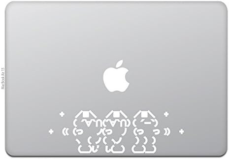 חנות חביבה M712-W MacBook Air/Pro 11/13 אינץ 'מדבקת מדבקה מדבקה חתול Onigiri Washo 2 ערוץ לבן