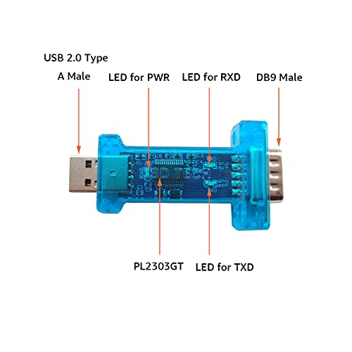 DSD Tech SH-S-10B USB ל- RS232 DB9 סידורי עם PL2303GT עבור Windows 10 8 7 Liunx Mac OS