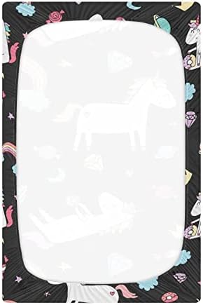 Umiriko Unicorn קשת Cartoon Pack N Play Baby Play Playard Sheet
