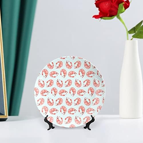 שרימפס צבעוני תלוי צלחת דקורטיבית קרמיקה עם עמדת תצוגה מתנות לחתונה בהתאמה אישית