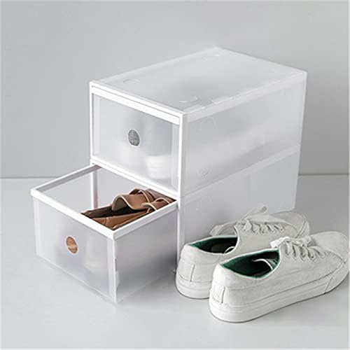 פחי אחסון נעליים לערימה של Rakute לארון תיבת נעליים הניתנת לערימה 6 יחידות תיבת נעליים תיבת אחסון נעליים ברורה