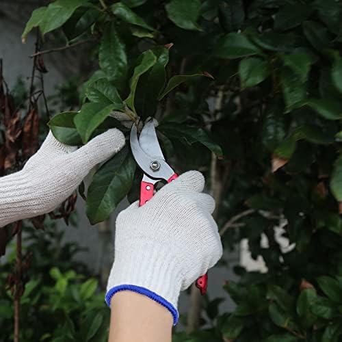 MIG4U 12 זוגות כפפות עבודה - כפפות מיתרי כותנה לעבודות בטיחות - תוחם כפפות חיסכון ביד הגנה על חום למנגל