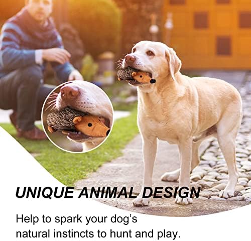 צעצועי כלבים של ג'אקי לעיסות אגרסיביות, קיפוד בלתי ניתן להריסה צעצוע של כלבים קטיפה רכה, כיף לאימוני חיות