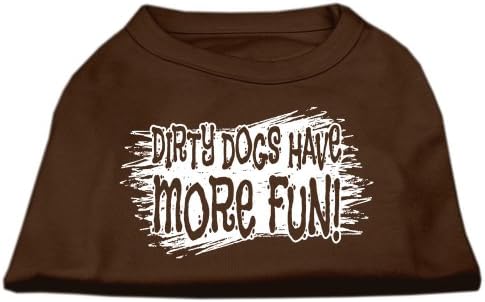 מיראז ' מוצרים לחיות מחמד כלבים מלוכלכים הדפסת מסך חולצה חום