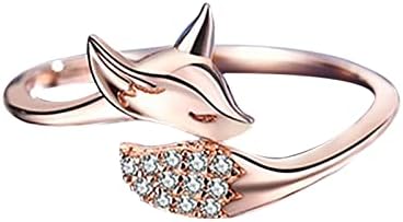 2023 חדש זהב ורד מיקרו טבעת חיה טבעת טבעת טבעת טבעות נשות טבעות יהלום חמודות טבעות מתכווננות