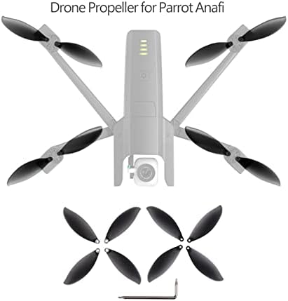Pilipane שדרג את המלט שלך, מדחפים עם רעש נמוך - להבי CCW/CW תואמים 8 יחידות תואמים לאביזרי Drone Anafi Anafi