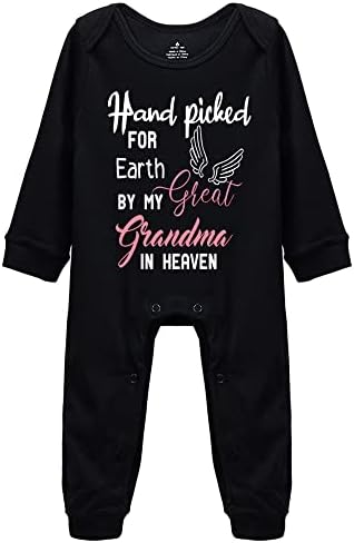 ביד שנבחרת לכדור הארץ על ידי סבתא הגדולה שלי בשמיים בגד גוף תינוקות בגדים של שרוול ארוך