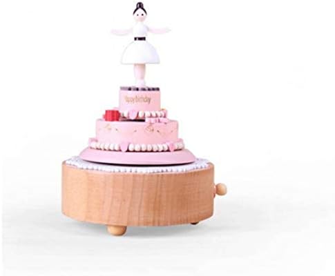 Mxiaoxia סיבוב קופסא מוזיקה מעץ צעצועים לילדים רטרו רטרו מתנה ליום הולדת יצירתי קופסת קישוט בית קופסה