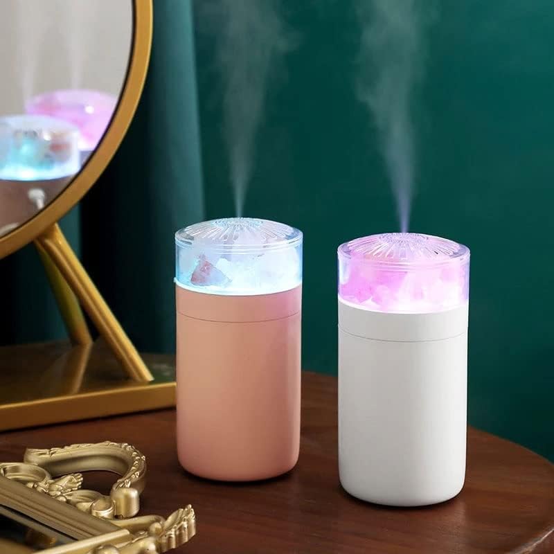 Quesheng נייד אוויר אדים ארומתרפיה לאבן מלח מיני מיני USB ריח ניחוח מפזר אדים עם אור צבעוני