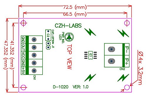 מודול חיישן זרם AC/DC של אלקטרוניקה-סלון הרכבה AC/DC, המבוסס על ACS712