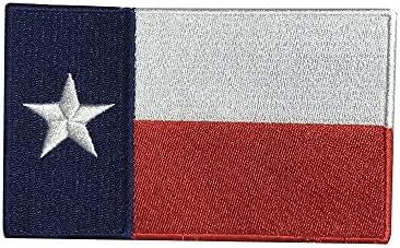 דגל טקסס רקום טלאי דגל תפור על הסמל הלאומי